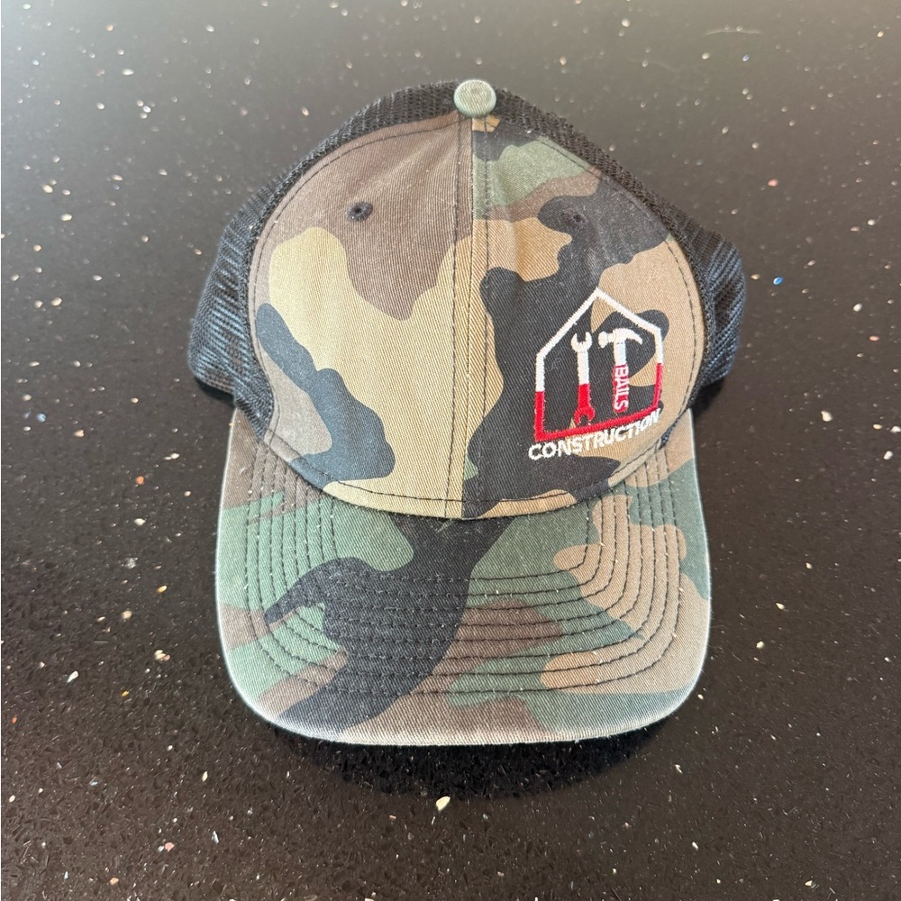 Camouflage Construction Bails Trucker Hat with Logo